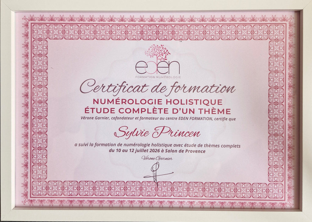 Certificat de formation en numérologie holistique – Sylvie Princen
