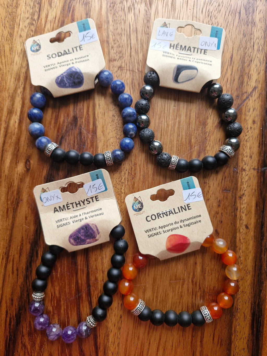 Bracelet billes 10 mm au choix