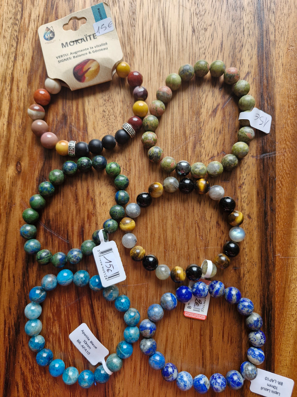 Bracelet billes 10 mm au choix