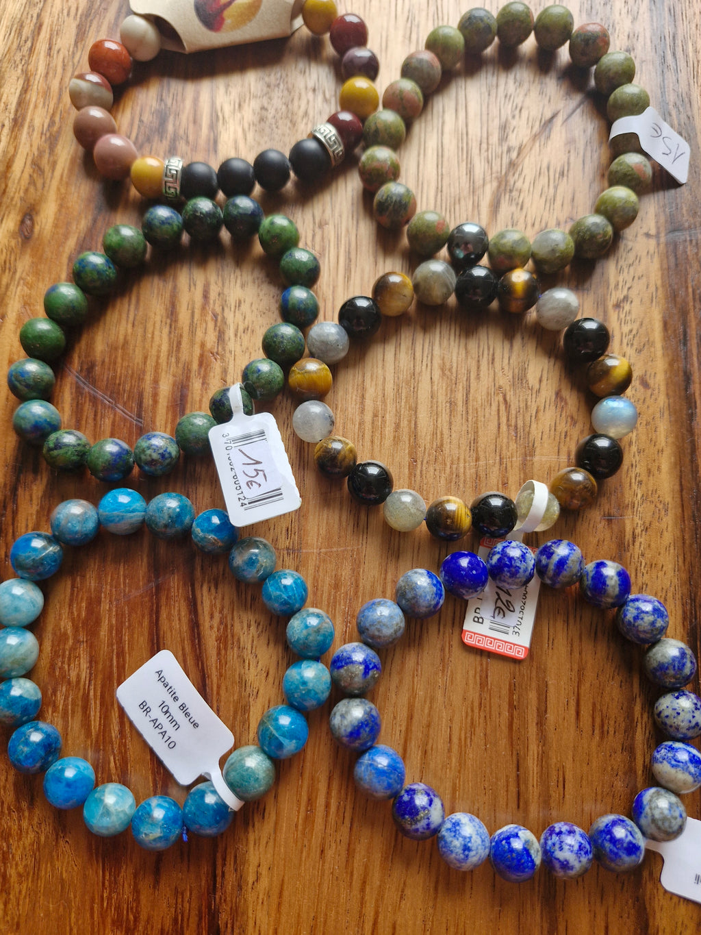 Bracelet billes 10 mm au choix