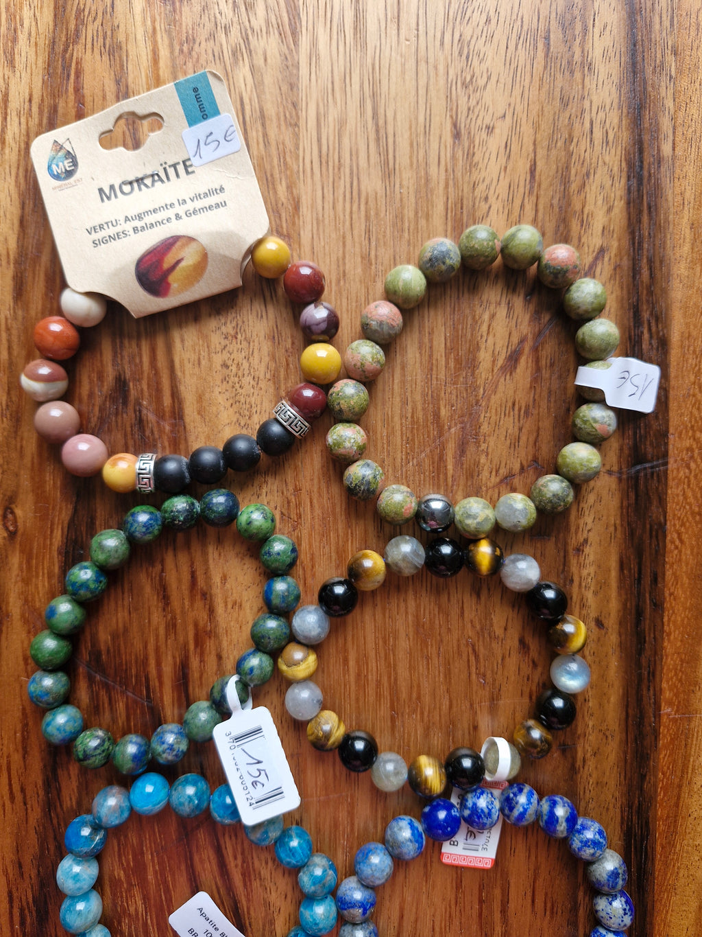 Bracelet billes 10 mm au choix