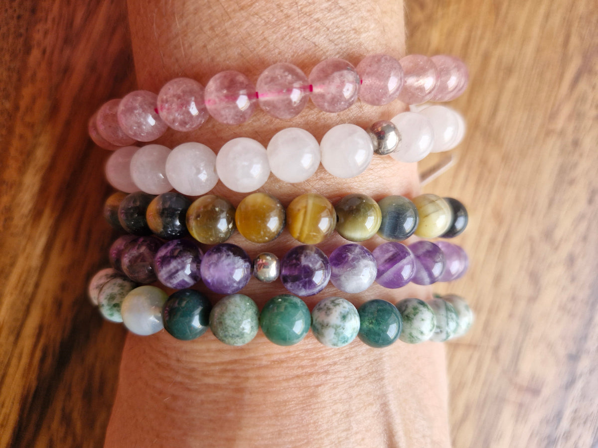 Bracelet billes 8 mm au choix
