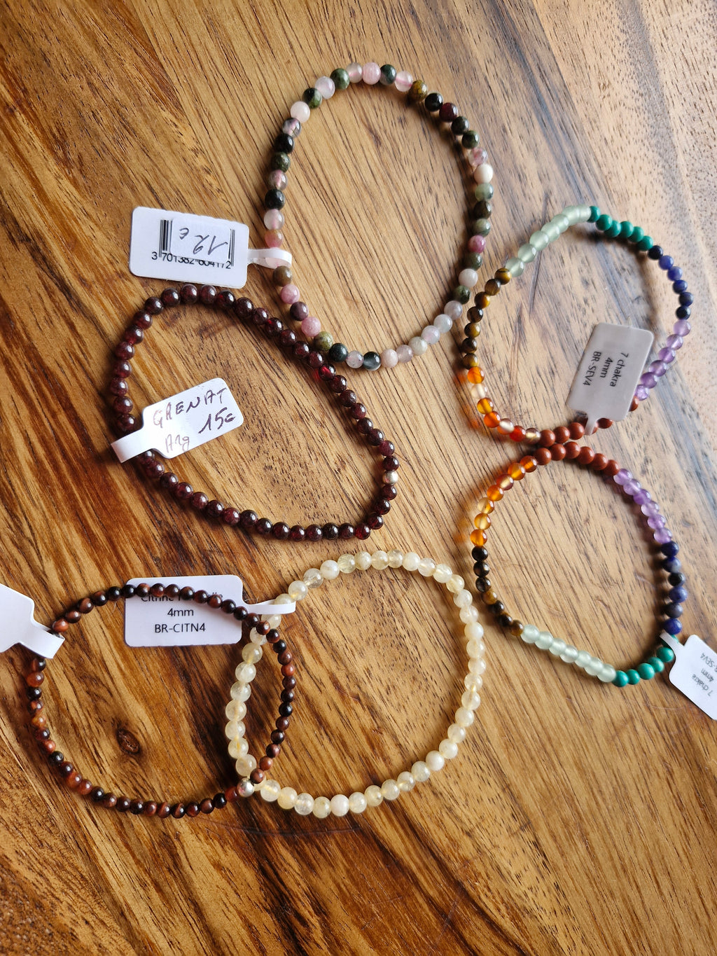 Bracelet billes 4 mm au choix