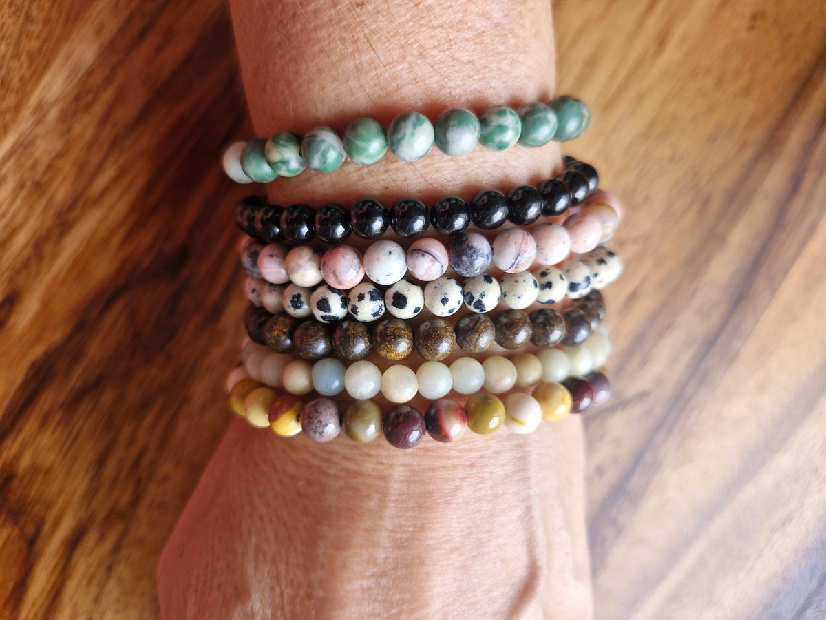 Bracelet billes 6 mm au choix
