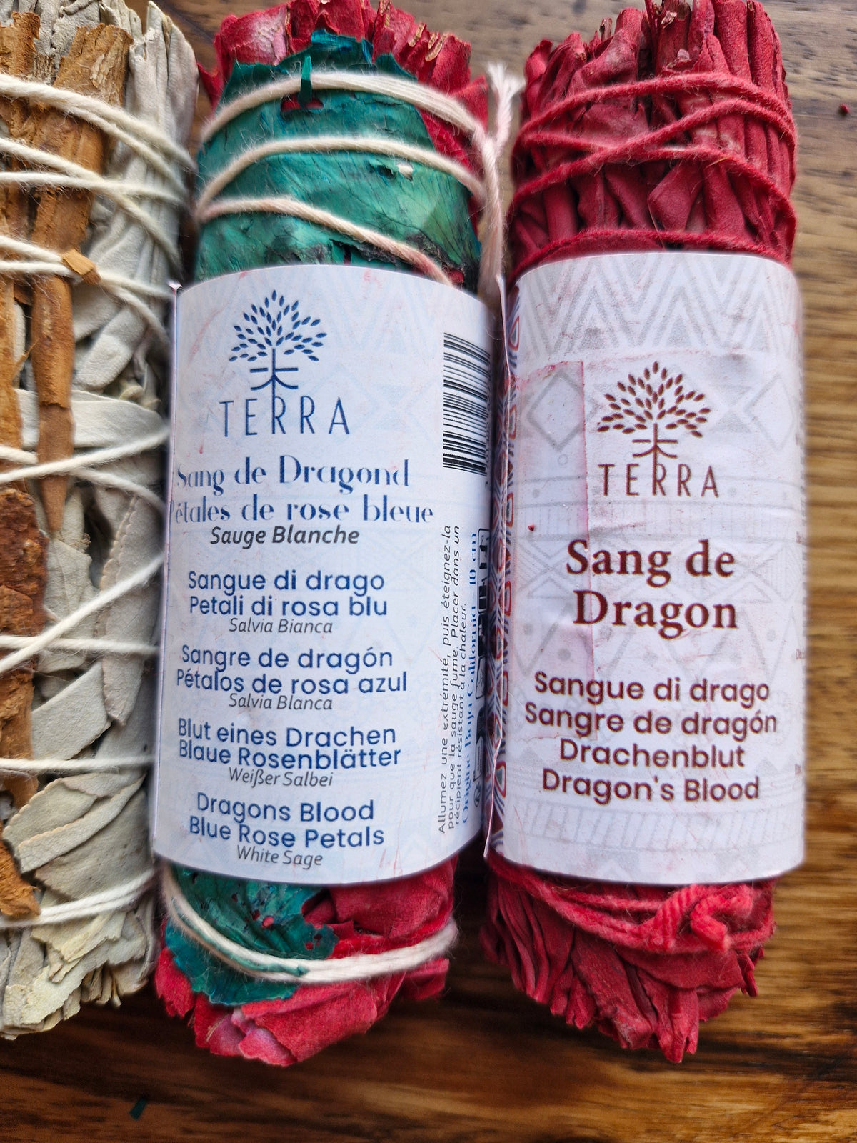 Bâtons de purification – Sauge, sang de dragon & rose