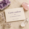 Carte cadeau Les minéraux de Sylvie, à offrir et à imprimer