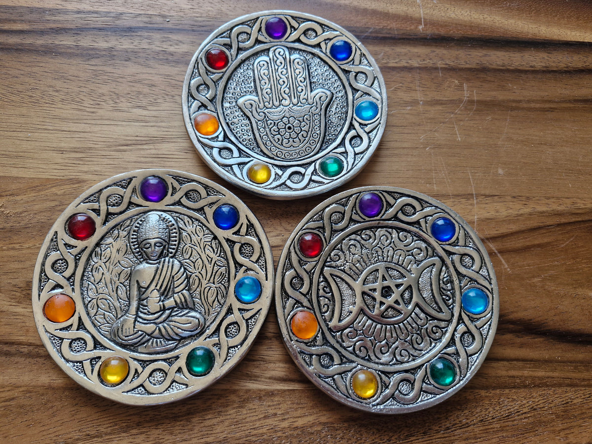 Porte-encens métal 7 chakras
