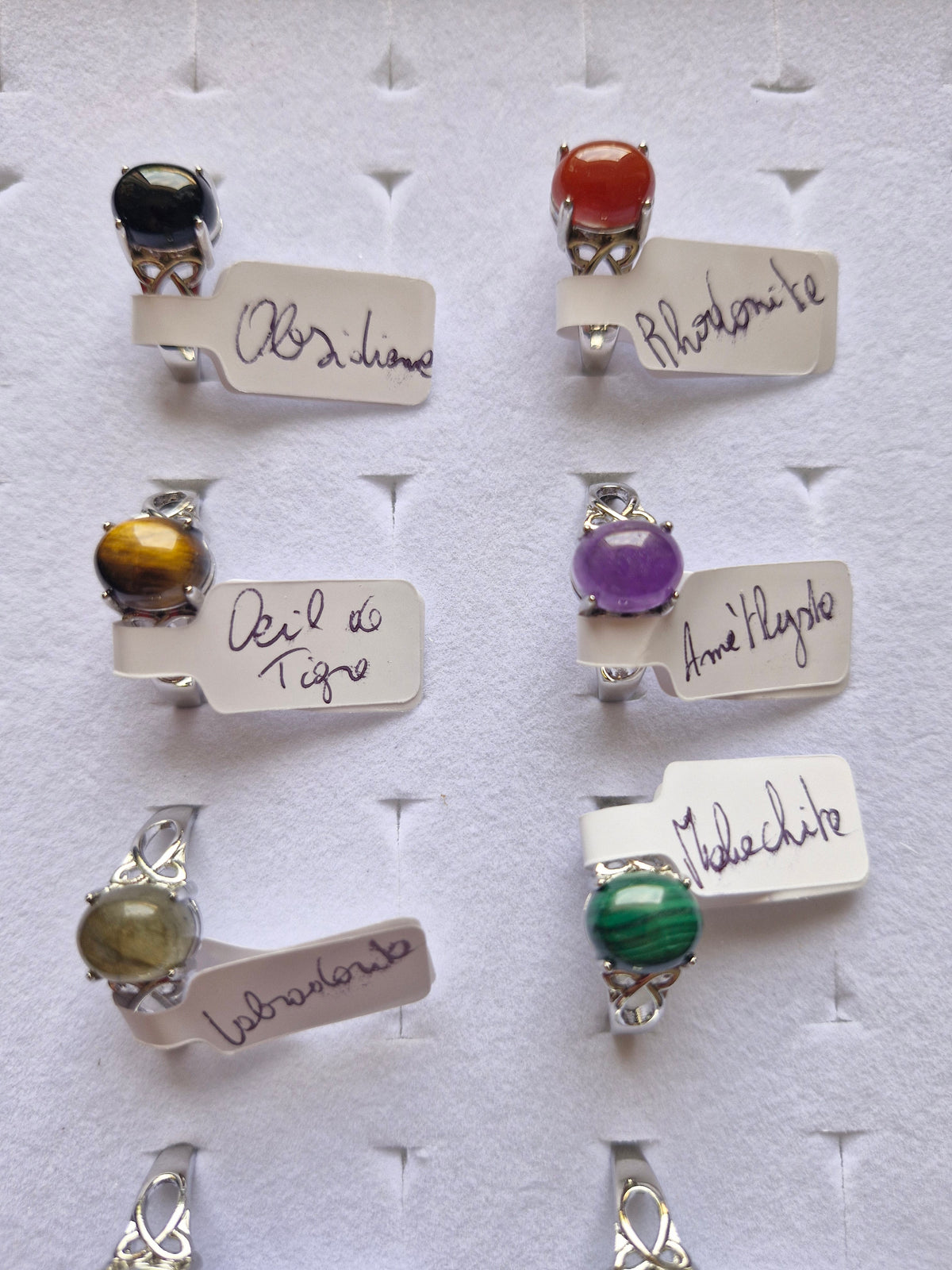 Bague avec minéral Solitaire