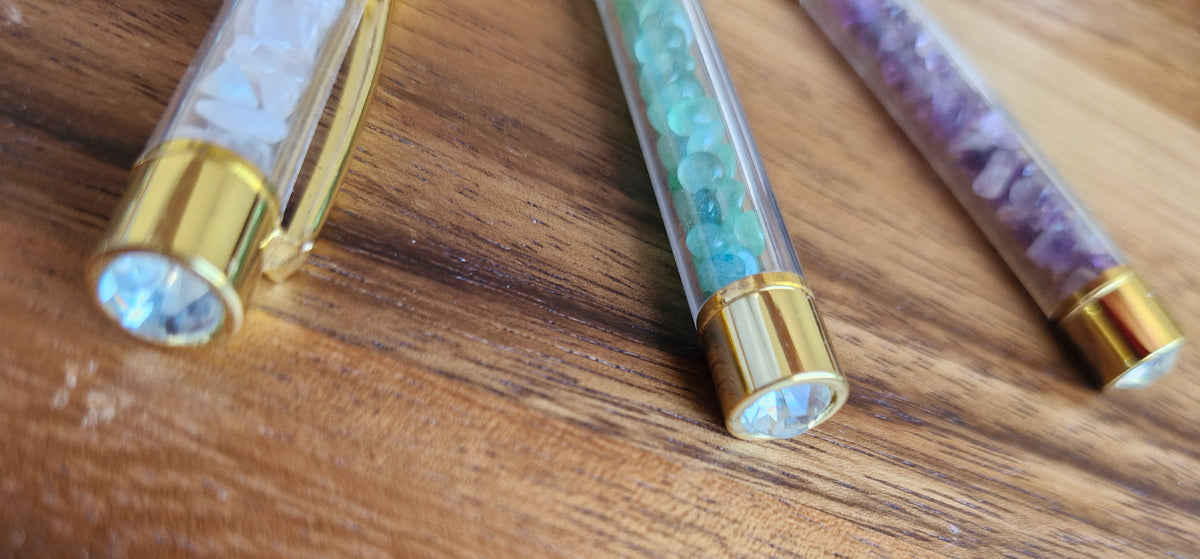 Stylo bille qualitatif avec minéraux