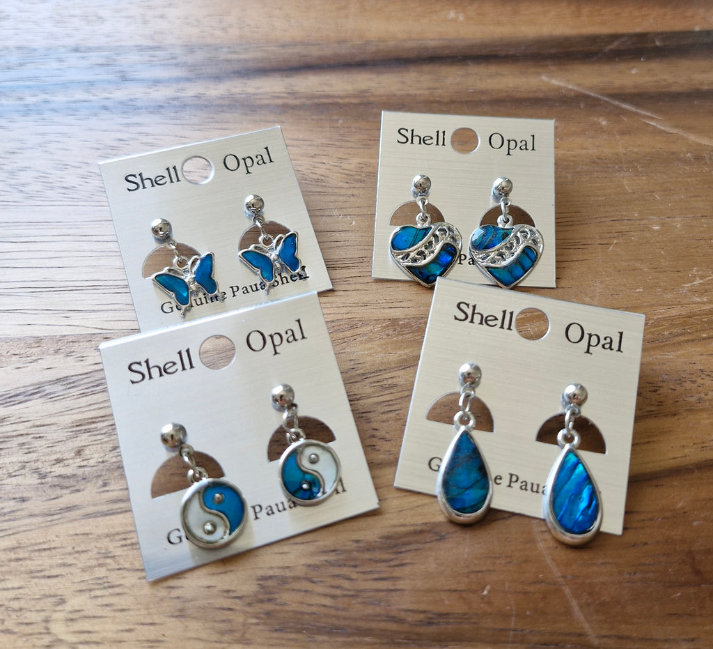 Boucles d'oreilles en nacre naturelle