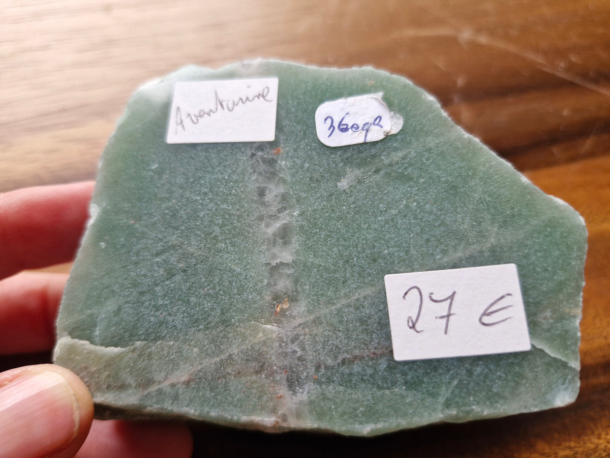 Aventurine une face polie